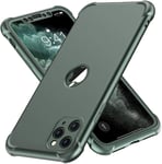 ORETECH Compatible with iPhone 11 Pro Max Case,with[2 xTempered Glass Screen Protector]360 Shockproof Protection Ultra Thin Hard PC Silicone TPU Bumper Cover for iPhone 11 Pro Max-Dark Green