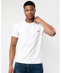 Emporio Armani Mens Eagle Logo Beach T-Shirt - White - Size Large