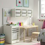 IKEA IKEA TROFAST förvaringskomb med back/brickor, vit/vit, 34x44x56 cm 34x44x56 cm