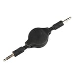 Stereo Jack Audio Aux Auxiliary Cable Retractable Cord 1pc