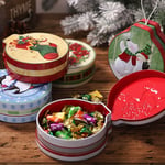 Jar Storage Container Tinplate Candy Box Gift Boxes Iron Christmas Decorative