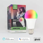 WOOX B22 Smart LED Light Bulb 8W WiFi RGBW Change App Alexa/Google Home X 2 Pack