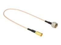 Delock - Antennkabel - Smb Hona Till F-Kontakt Hane - 25 Cm - Transparent