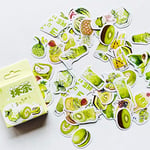 50 pcs/Pack Cute Matcha Dessert Green Fruit Paper Stickers DIY Decorative Sealing Paste Stick Label Stationery Kids Gift