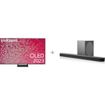 Samsung S90C 77" 4K QD-OLED TV + HW-Q800C 5.1.2 Dolby Atmos Soundbar -tuotepaketti