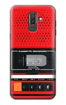 Red Cassette Recorder Graphic Case Cover For Samsung Galaxy J8 (2018)