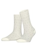 FALKE Women's Rib Dot Socks, Cotton, White (Woolwhite 2060), 5.5-6.5 (1 Pair)