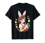 Kawaii Easter Bunny and Manga Girls in Otaku Style T-Shirt
