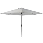 Miadomodo® Parasol De Jardin - Ø 2,7 M, Protection Uv, Résistant À L'eau, Gris Clair - Parasol De Balcon, Terasse, Piscine