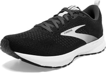 Brooks Revel 4 Men's Running Shoes UK Black/Silver Size 9 EU 43  BioMoGo DNA NEW