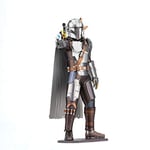 Metal Earth Fascinations ICX146 ICONX 502951 - Star Wars The Mandalorian - The Mandalorian™, Laser-Cut 3D Construction kit, 2 Metal platinums, from 14 Years