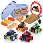 Wheelz Monster Truck Stadium Set - 4 Trucks & Accessories - Toy Car Set For Boys