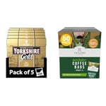 Bundle of Yorkshire Tea Gold, (Total 400 Teabags) + Taylors of Harrogate Rich Italian Ground Coffee Bags, (80 Enveloped Bags) - Perfect for the Office
