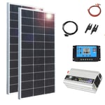 Stela solpaneler, 300W/400W alternativ, 12V/24V kompatibilitet,300w 12v 220v 1000w