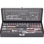 TOOLCRAFT Hylsnyckelsats metrisk 1/4 45 delar 826386