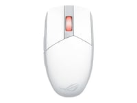 Asus Rog Strix Impact Iii Wireless - Mus - Höger- Och Vänsterhänta - Optisk - Trådlös - Bluetooth 5.1, 2.4 Ghz - Usb Rog Omni Trådlös Mottagare - Månskensvit