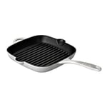 Denby - Natural Canvas White Cast Iron Griddle Pan 25cm - Oven Safe, For All Hob Types, Induction, Gas, Electric, Non Stick