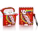 Sött fodral för Airpods 1 2 generationer 3D SK Candy Design Case Protective Shockproof Shell med nyckelring för Airpods hörlurar