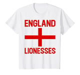 Youth England Flag Lionesses Team England Boys Girls Football Kids T-Shirt