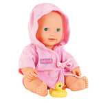 Baby Coralie Poupon baigneur | Poupon baigneur, 35 cm | Avec canard couineur et peignoir de bain | Jouet pour enfants à partir de 10 mois