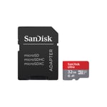 SanDisk 32GB Ultra MicroSDHC+SD Adapter 120MB/s
