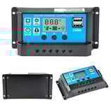 60A Solcellsregulator 12/24V, PWM, Batteriladdare, 2xUSB