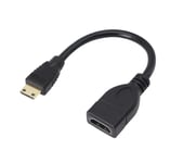 Mini HDMI to HDMI Adapter YAODHAOD 15CM Golden Plated Mini HDMI Male to HDMI Female Converter Cable Support 4K 30Hz, for Tablets, Cameras,GoPro HERO 5 and Other Devices