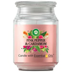 AIR WICK SCENTED WAX CANDLE PINK PEPPER & CARDAMOM WITH ESSENTIAL OILS 480G x 1