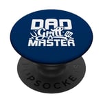 Vintage Funny Dad Grill Master Dad Chef BBQ Grilling PopSockets Swappable PopGrip