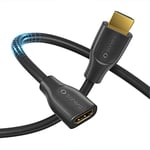 Sonero® rallonge Premium High Speed ​​HDMI 4K, prise HDMI A vers prise HDMI A, contacts plaqués or, double blindage, 0,50m