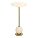 House Nordic Salo sidobord marmor/mässing Ø25 cm