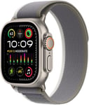 Apple Watch Ultra 2 Gps + Cellular 49mm Titanium Case With Green/grey Trail Loop S/m