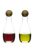 Nature Oil/Vinegar Bottles Oak Stoppers, 2-Pack Home Kitchen Kitchen Tools Oil, Vinegar & Dressing Bottles Nude Sagaform