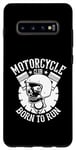 Coque pour Galaxy S10+ Moto Club Born To Run Vintage Biker Rider