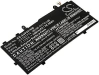 Kompatibelt med Asus VivoBook Flip 14 TP401CA-EC012T, 7.7V, 5000 mAh
