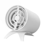 Mini USB Charging Press Control Electric Fan Household Mute Air Conditioning Air Convection Ventilation Desktop Fan 100x125x120mm-White