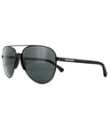 Emporio Armani Mens Sunglasses 2059 320387 Matt Black Grey Metal - One Size