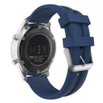 MoKo Strap Compatible with Samsung Galaxy Watch 3 45mm/Gear S3 Frontier/Classic/Galaxy Watch 46mm/Huawei Watch 3/3 Pro/GT2 Pro/GT2e/GT/GT2 46mm, 22mm Silicone Replacement Watch Band, Midnight Blue