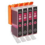 4 Magenta Ink Cartridges for Canon PIXMA iP4600 MP550 MP630 MP990