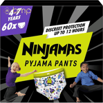 Pampers Ninjamas Pyjama Pants Unisex Spaceships, 4 - 7 4-7 Years (Pack of 60)