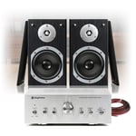 TV / Hifi Speaker Kit Pair of Speakers and Amplifer 400w Amp, Cable Home Audio