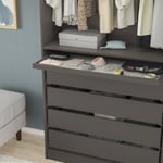 IKEA IKEA KOMPLEMENT utdragbart hyllplan med lådmatta, mörkgrå/ljusgrå, 100x35 cm, cm 100x35 cm