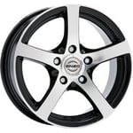Enzo YLA Black Polished Trailer 5.5x14 4/100 ET30 B60.1 - Aluminiumfälgar