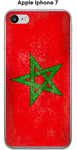 Onozo Coque Apple iphone 7 Design Drapeau Maroc Vintage