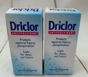 Driclor Antiperspirant Roll on, Protects against Heavy Perspiration 2x20ml
