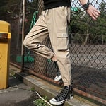 ZWH 2020 new casual pants pantyhose wild fashion teen outdoor sports harem pants trousers explosion models (Color : Khaki, Size : M)