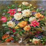 Paint by Numbers DIY Oil Painting kit Colorful Flowers 40x50cm Modern Pop Hand Digital Painting oil Tablet Adults and Kids Beginner Gift Kits Pre-Printed Canvas Colorful Wall Art Home Decor T6272