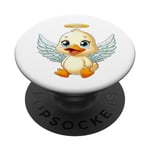 Adorable canard comique est un ange avec des ailes PopSockets PopGrip Interchangeable