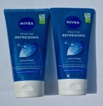 NIVEA Daily Essentials Refreshing Facial Wash Gel Cleanser, 150ml - TWIN Pack