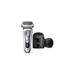 Braun Electric Razor for Men, Series 9 9390cc, Shaver, Precision Trimmer, Rechargeable, Cordless, Wet & Dry Foil Clean Charge Stati